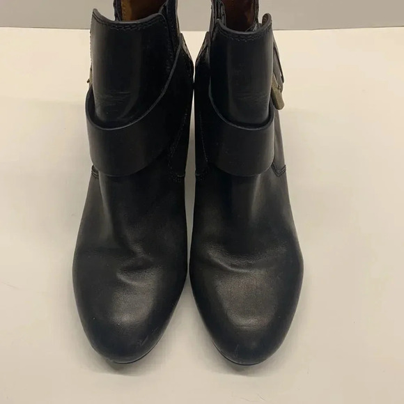 See By Chloe Black Ankle Boots with Gold Buckle - Picture 3 of 12